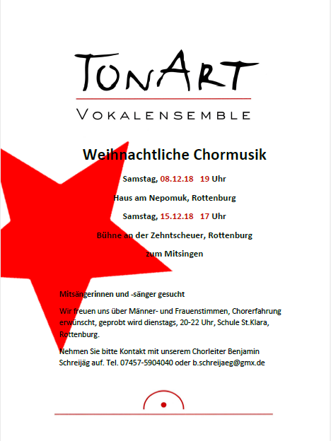 Plakat Konzert 2018